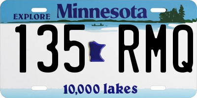 MN license plate 135RMQ