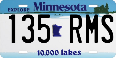 MN license plate 135RMS