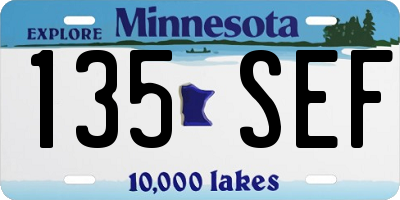 MN license plate 135SEF