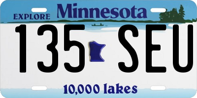 MN license plate 135SEU