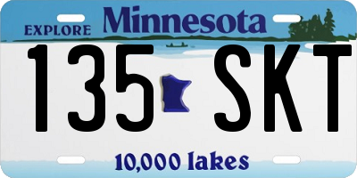 MN license plate 135SKT