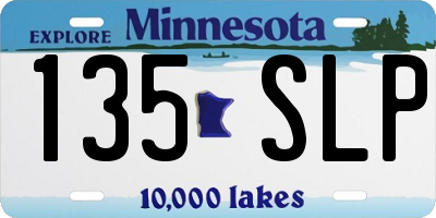 MN license plate 135SLP