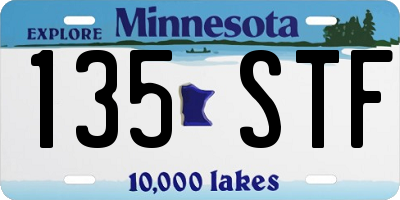 MN license plate 135STF