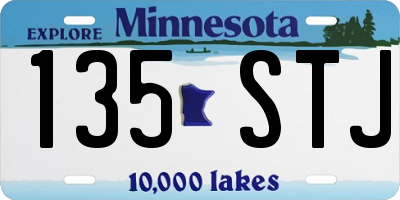 MN license plate 135STJ