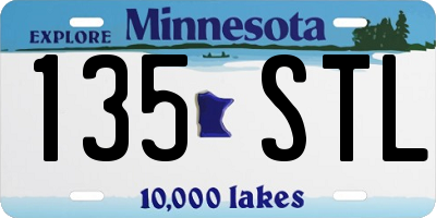 MN license plate 135STL