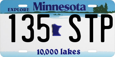 MN license plate 135STP