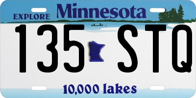 MN license plate 135STQ