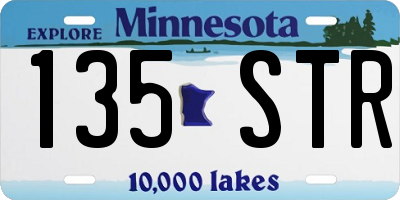 MN license plate 135STR