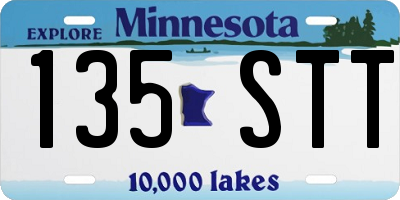 MN license plate 135STT