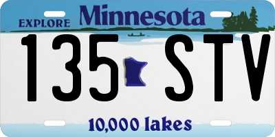 MN license plate 135STV
