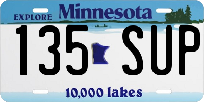 MN license plate 135SUP