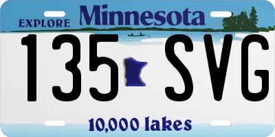 MN license plate 135SVG