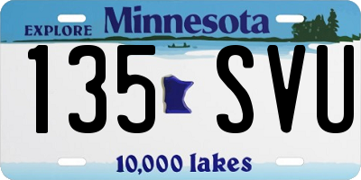 MN license plate 135SVU