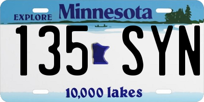 MN license plate 135SYN