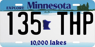 MN license plate 135THP