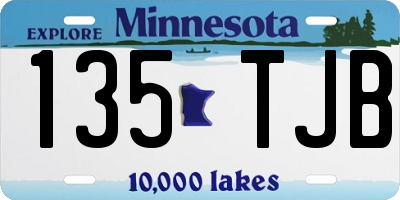 MN license plate 135TJB