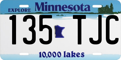MN license plate 135TJC