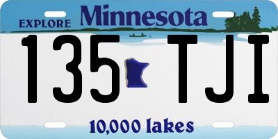 MN license plate 135TJI