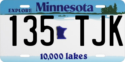 MN license plate 135TJK
