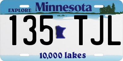 MN license plate 135TJL