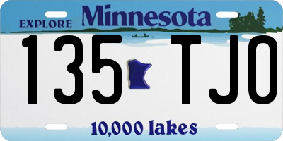 MN license plate 135TJO