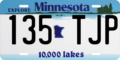 MN license plate 135TJP