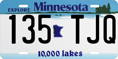 MN license plate 135TJQ