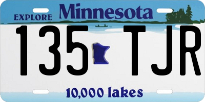 MN license plate 135TJR