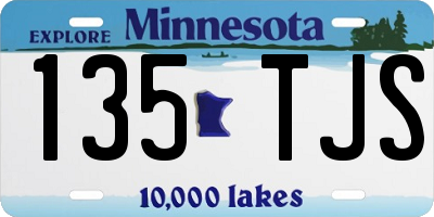 MN license plate 135TJS