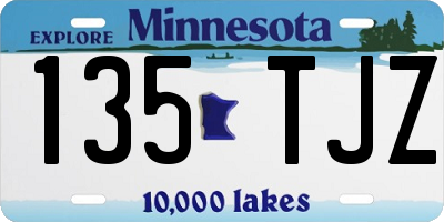 MN license plate 135TJZ