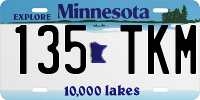 MN license plate 135TKM