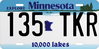 MN license plate 135TKR