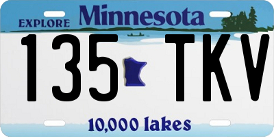 MN license plate 135TKV