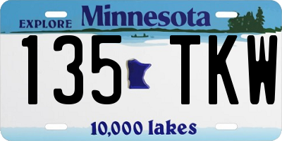 MN license plate 135TKW
