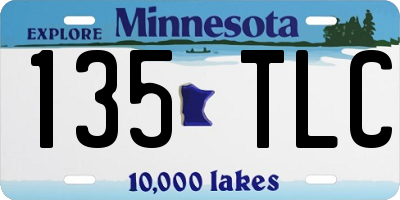 MN license plate 135TLC