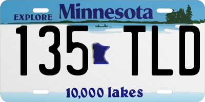 MN license plate 135TLD