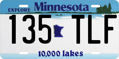 MN license plate 135TLF