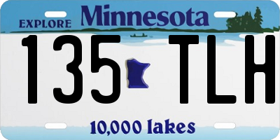 MN license plate 135TLH