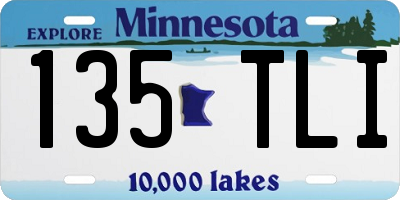 MN license plate 135TLI