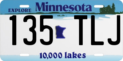 MN license plate 135TLJ