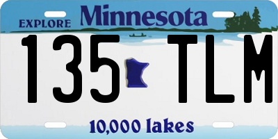 MN license plate 135TLM
