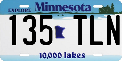 MN license plate 135TLN
