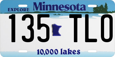 MN license plate 135TLO