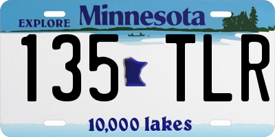 MN license plate 135TLR