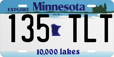 MN license plate 135TLT