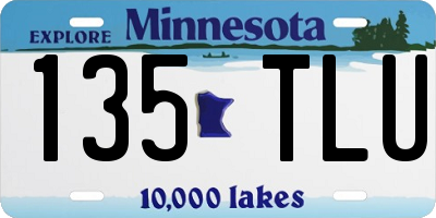 MN license plate 135TLU