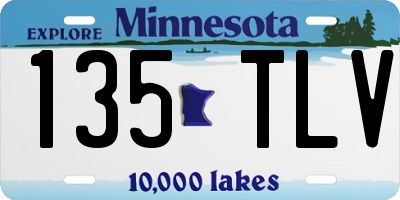 MN license plate 135TLV