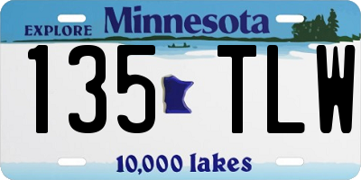 MN license plate 135TLW
