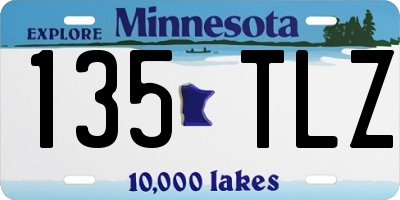 MN license plate 135TLZ