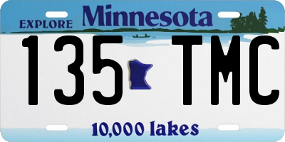 MN license plate 135TMC